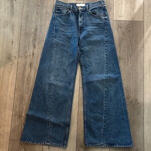 MOTHER Denim Flare Jeans in Deep Blue